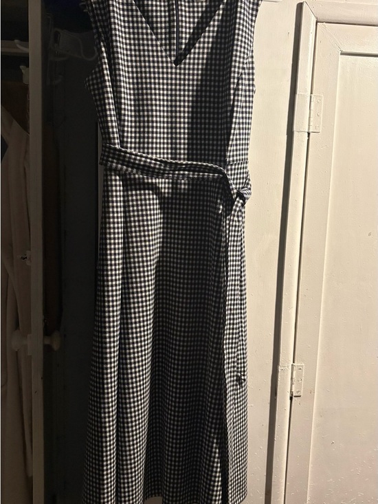 Calvin Klein Dresses & Skirts - Calvin Klein Black & White Gingham Midi Dress with Belt